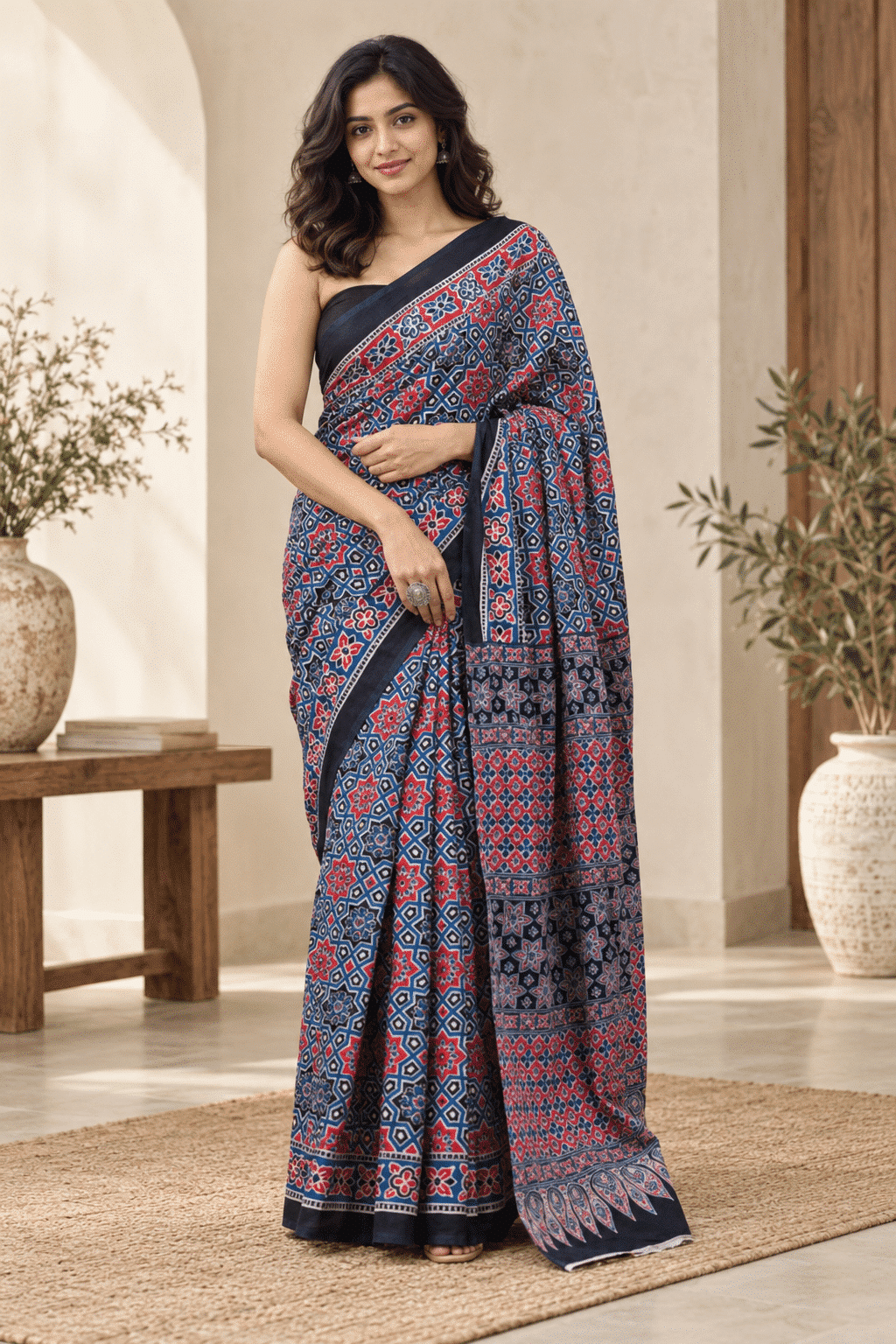 Ajrakh love - handloom saree